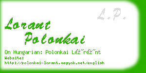 lorant polonkai business card